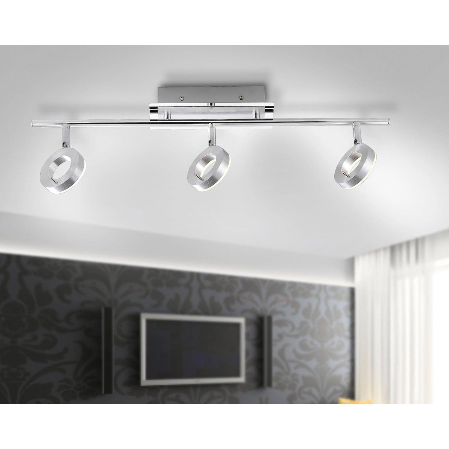 Paul Neuhaus LED-Spotserie  Sileda 3-flammig Aluminium matt