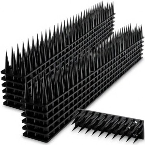 TTL GARDEN Vogelabwehr Spikes, 2,5m, Kunststoff, schwarz. Taubenabwehr für Dachrinne und Balkon.