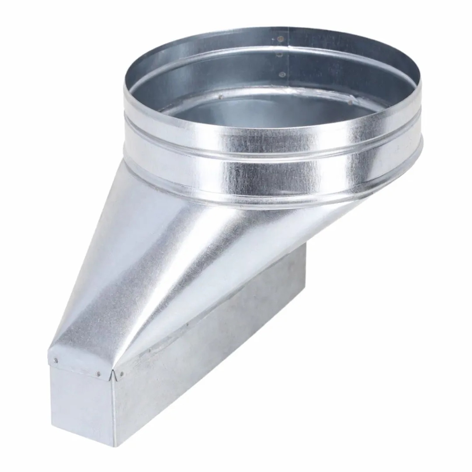 Subtiel Flachkanal Adapter 250 x 50 mm Auf Ø 180 mm Asymmetrisch
