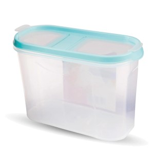 Bestlivings Frischhaltebox Schüttdose, 1,4L, 4er-Pack, türkis. Vorratsdose aus Kunststoff, transparent.