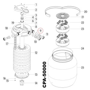 SunSun Dichtungsring für CPF-20000 Druckteichfilter, Ersatzteil für Teichfilteranlagen.