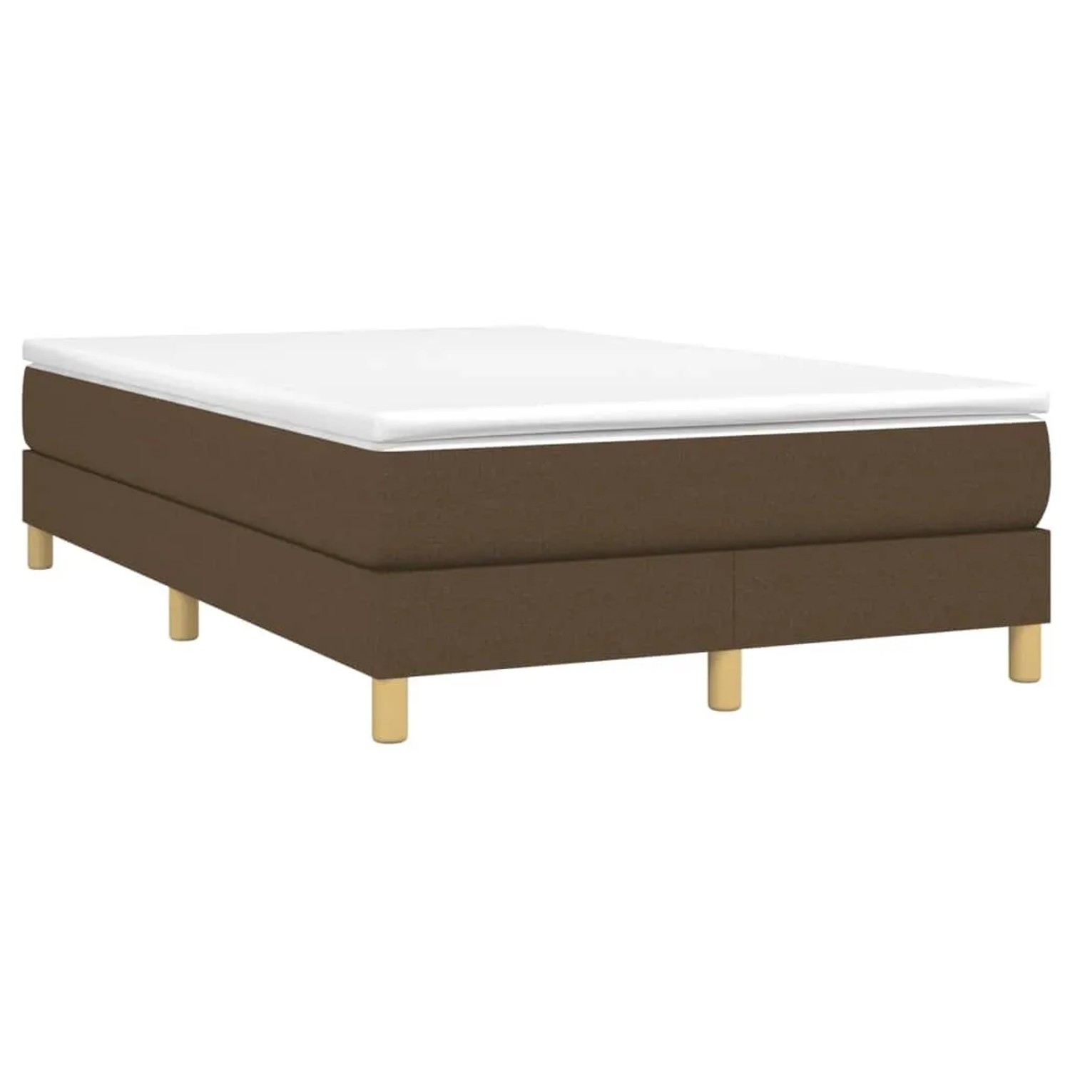 vidaXL Boxspringbett mit Matratze Dunkelbraun 120x190 cm Stoff 3269667 günstig online kaufen