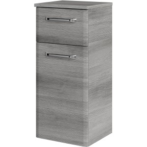 Pelipal Bad-Hängeschrank Quickset 328, Graphit, 30 cm breit, mit Schublade und Tür.