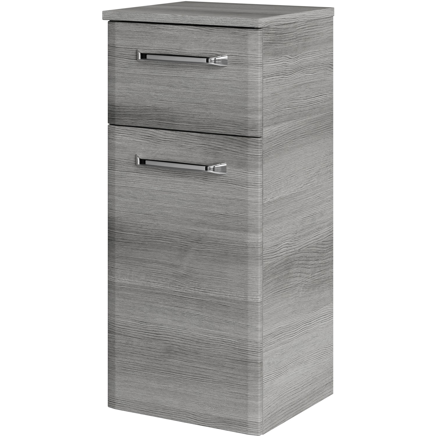 Pelipal Bad-Hängeschrank Quickset 328, Graphit, 30 cm breit, mit Schublade und Tür.