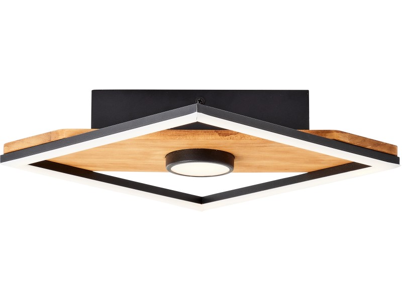 Brilliant LED-Deckenleuchte Woodbridge 1-flammig Holz und bei Schwarz kaufen OBI