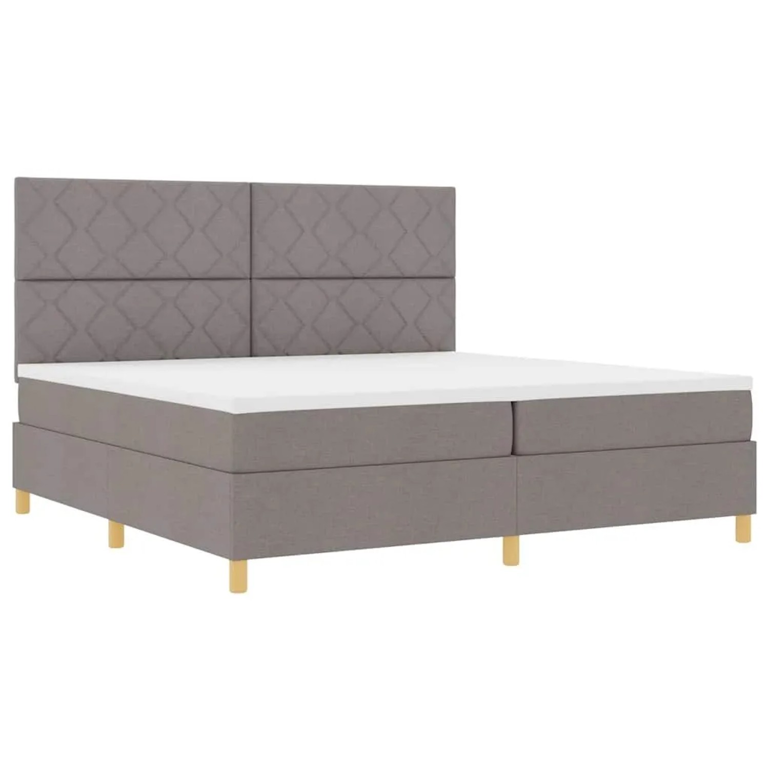 vidaXL Boxspringbett mit Kopfteil Taupe 200 x 200 cm Stoff 3339725 günstig online kaufen