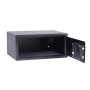 Offener, schwarzer Yale Tresor Value Safe Laptop Code 24 l mit digitalem Schloss.