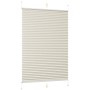 Beiges Sekey Plissee Faltrollo 80x130cm, klemmbar ohne Bohren, für flexible Lichtregulierung.