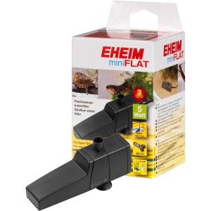 Eheim Micro MiniFlat Flachwasserfilter für Aquarien, schwarzer Innenfilter mit Verpackung.