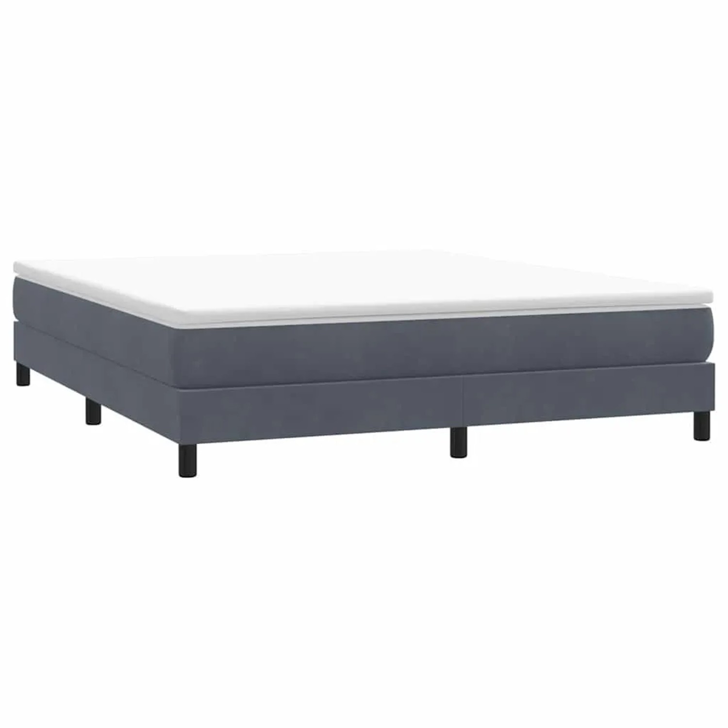 vidaXL Boxspringbett ohne Matratze Dunkelgrau 180x220 cm Samt 3315886 günstig online kaufen