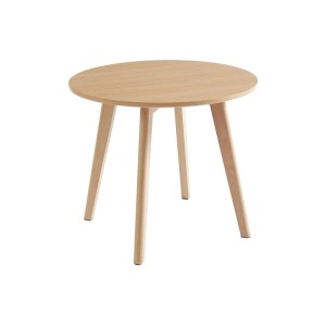 Runder Esstisch Louloune 60 cm in hellem Naturholz, skandinavisches Design für 2 Personen.