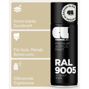 COSMOS LAC Acryllack Spraydose, RAL 3000 Feuerrot, 400ml. Sprühfarbe für DIY & Upcycling.