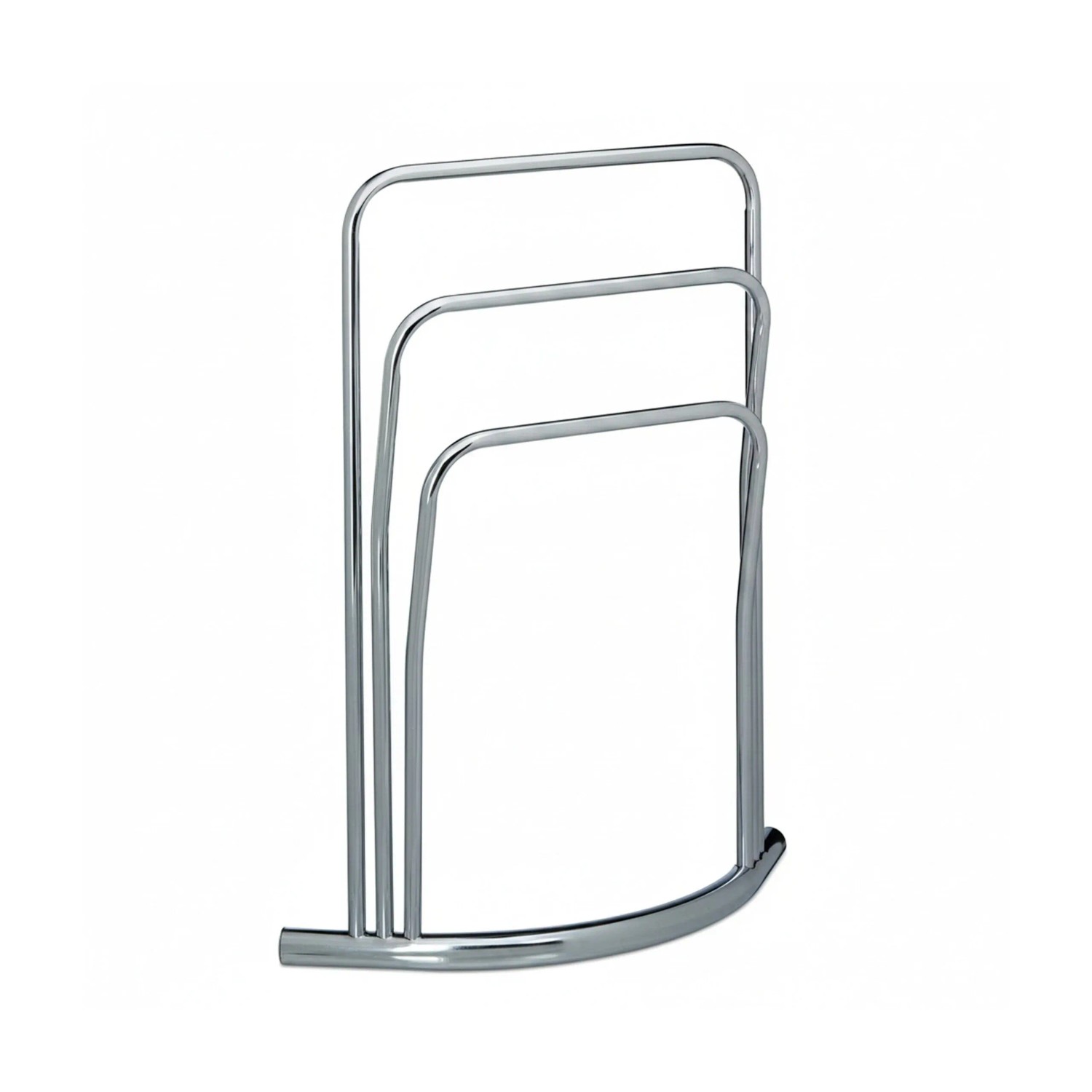 Relaxdays Handtuchständer Metall Silber 3 Stangen 85 cm x 66 cm x 20 cm 2 kg