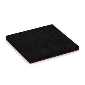 WARCO Fallschutzplatte, 50x50 cm, Ziegelrot, für Spielplatz & Garten, 140 cm Fallhöhe.