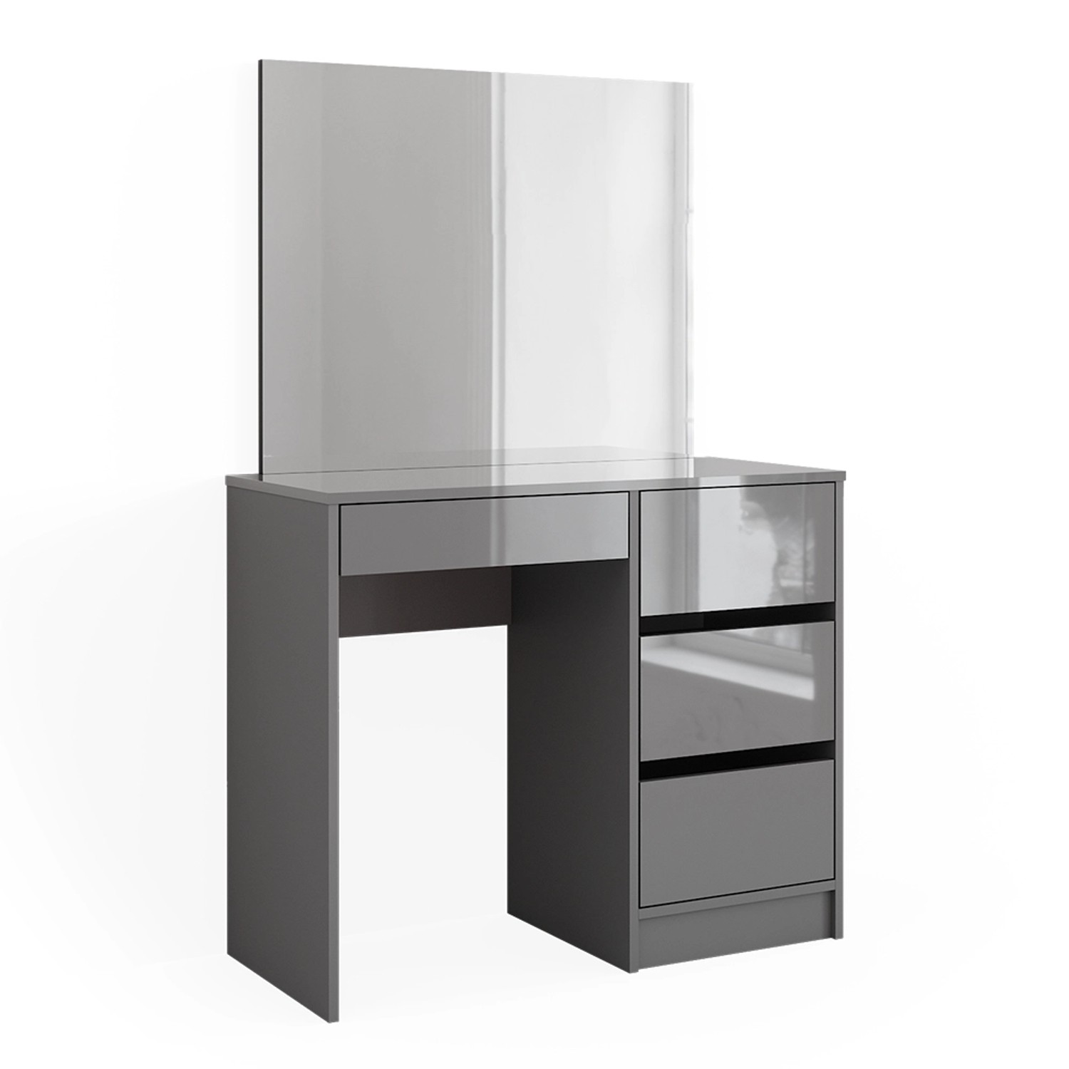Vicco Schminktisch Sherry Grau/Grau 90 cm mit Spiegel
