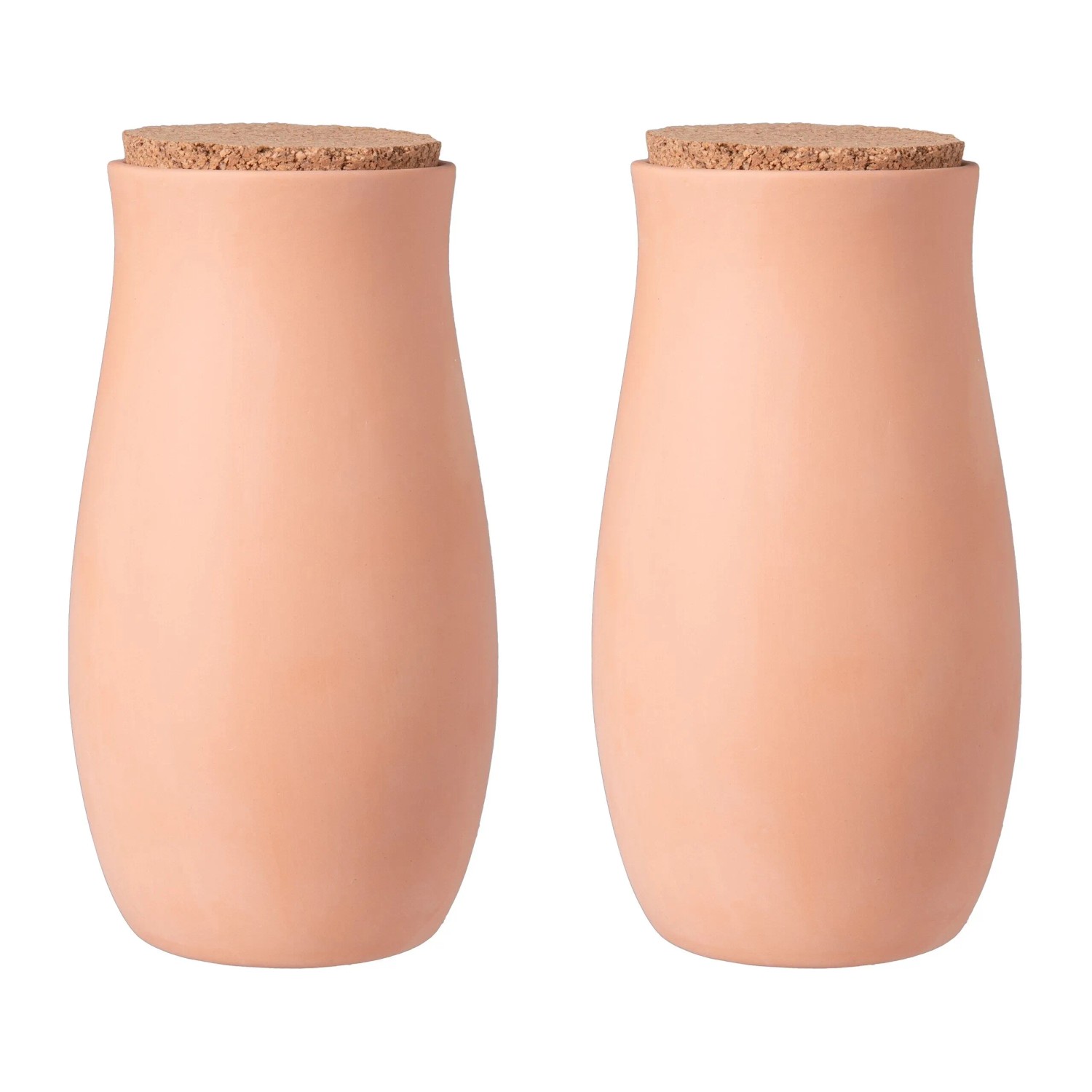 Relaxdays Ollas Keramik Kork Terrakotta Wassersparend 1, 4, 2er Set