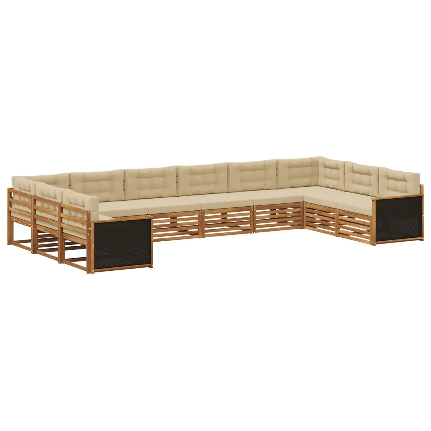 vidaXL Sofagarnituren mit Kissen 10 Stk Massivholz Akazie 3383886
