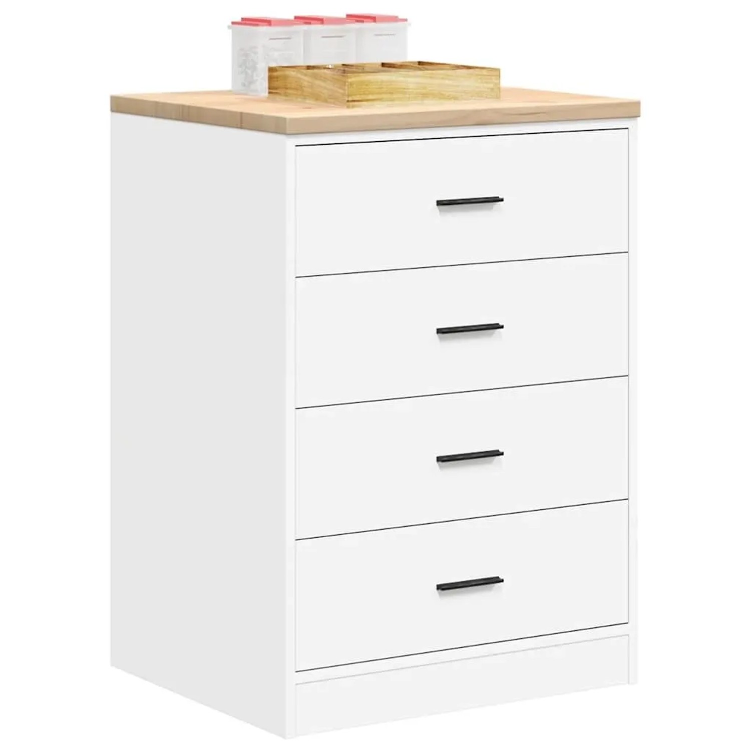 vidaXL Garagen-Aufbewahrungsschrank Weiß 60x51x85 cm Massivholz Kiefer 860598_4
