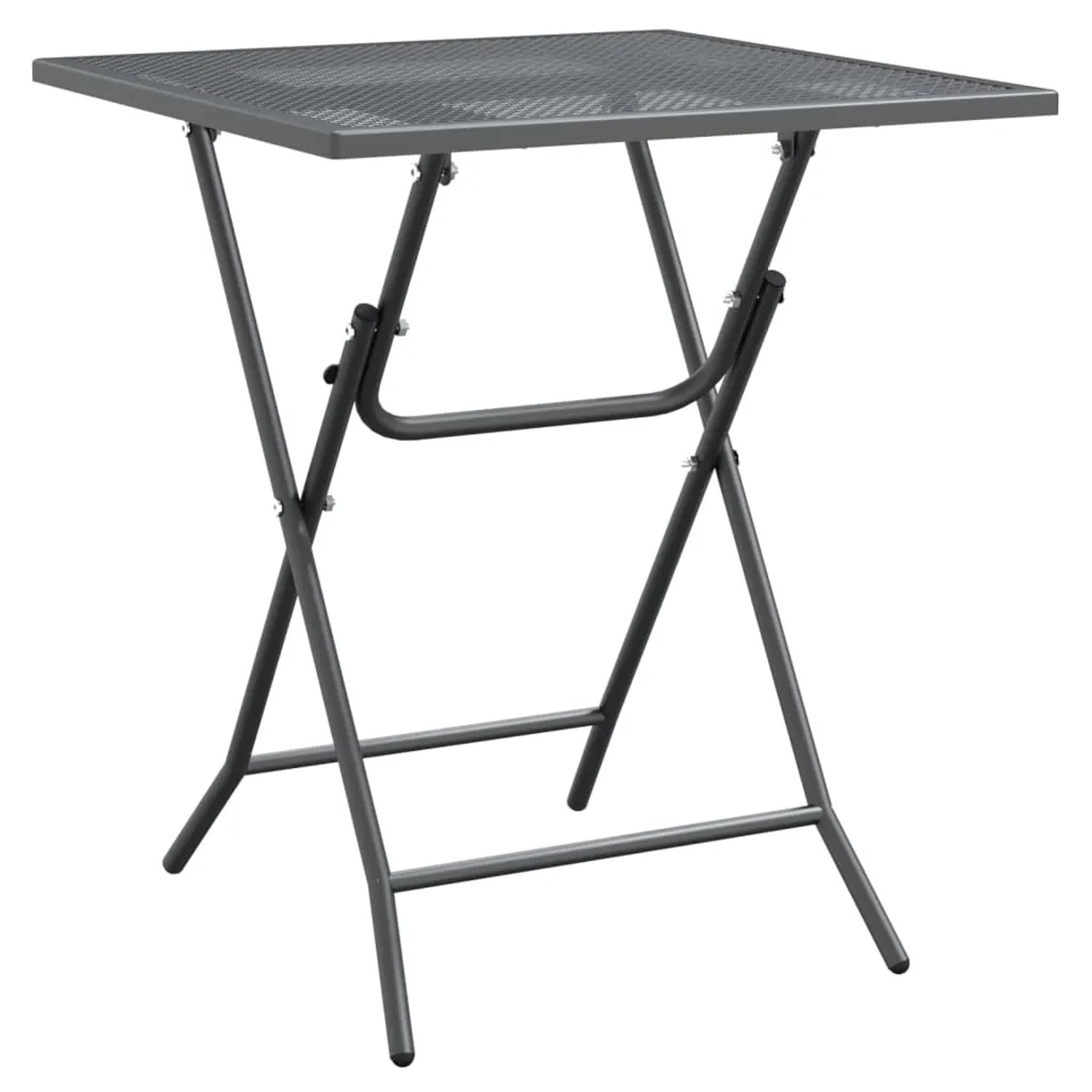 vidaXL Gartentisch 60x60x72 cm Streckmetall Anthrazit 317344