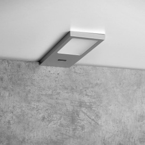 SOTECH Einzel LED Möbelleuchte GIULIA II mit Sensor Silbergrau 4000K Neutralweiß