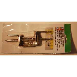 T & J Winkelbeschlag V2A Edelstahl, 4er-Set mit Schrauben, für Zaunbau & Sichtschutz.