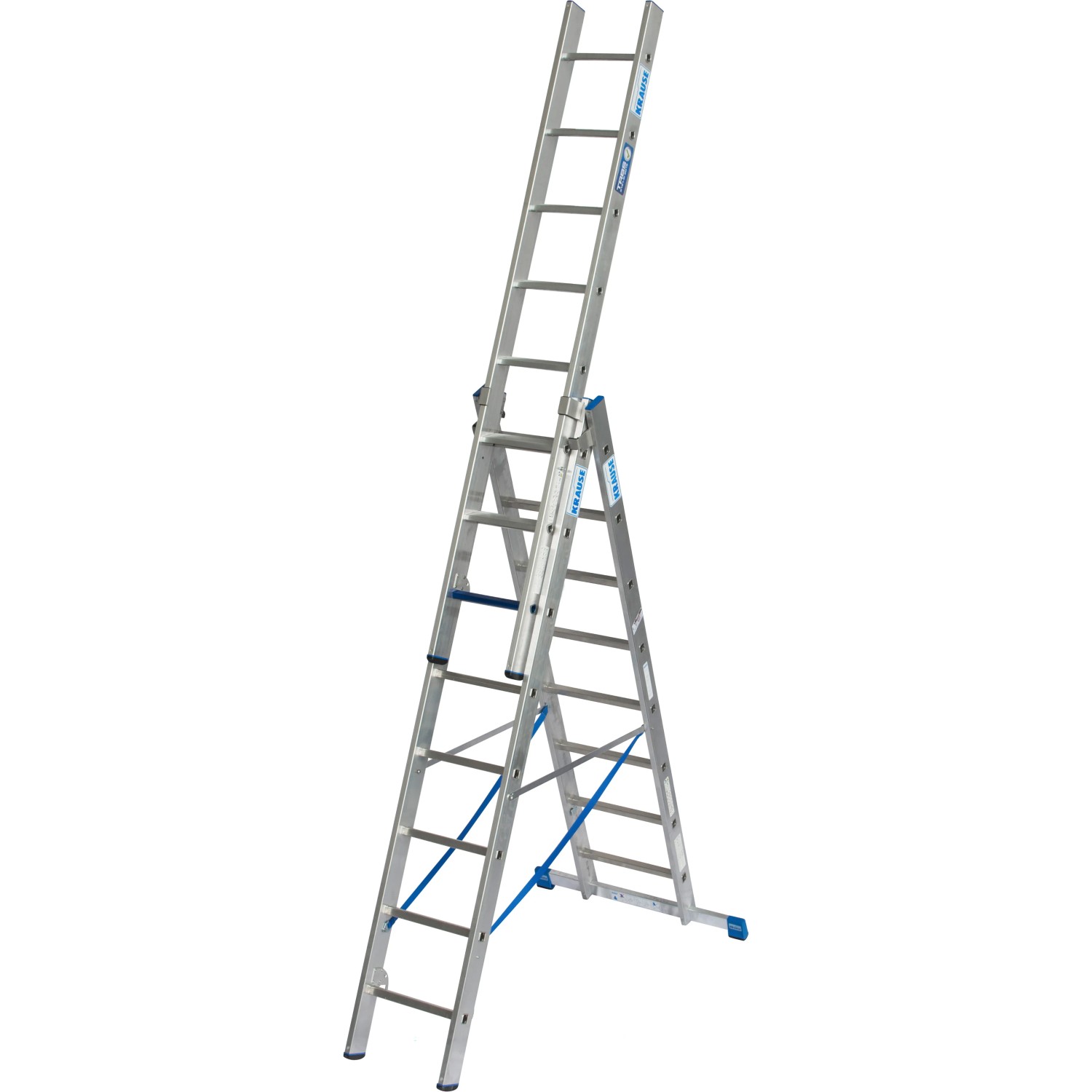 Krause Vielzweckleiter Stabilo +S 3 x 8 Sprossen/Stufen 490 x 97 x 183 cm