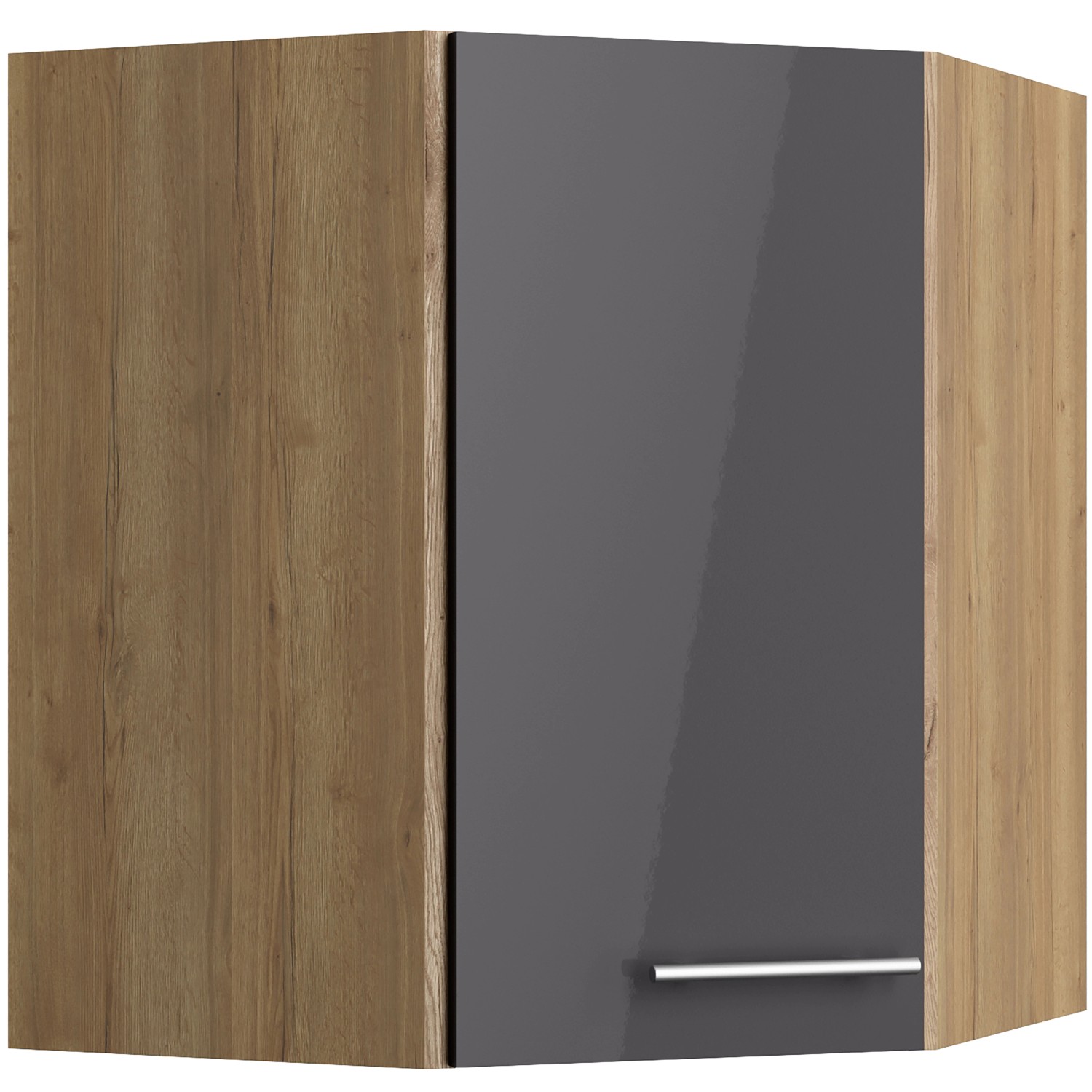 Optifit Eckoberschrank Jonte984 60/60 cm x 70,4 cm x 34,9 cm Anthrazit-Wild günstig online kaufen