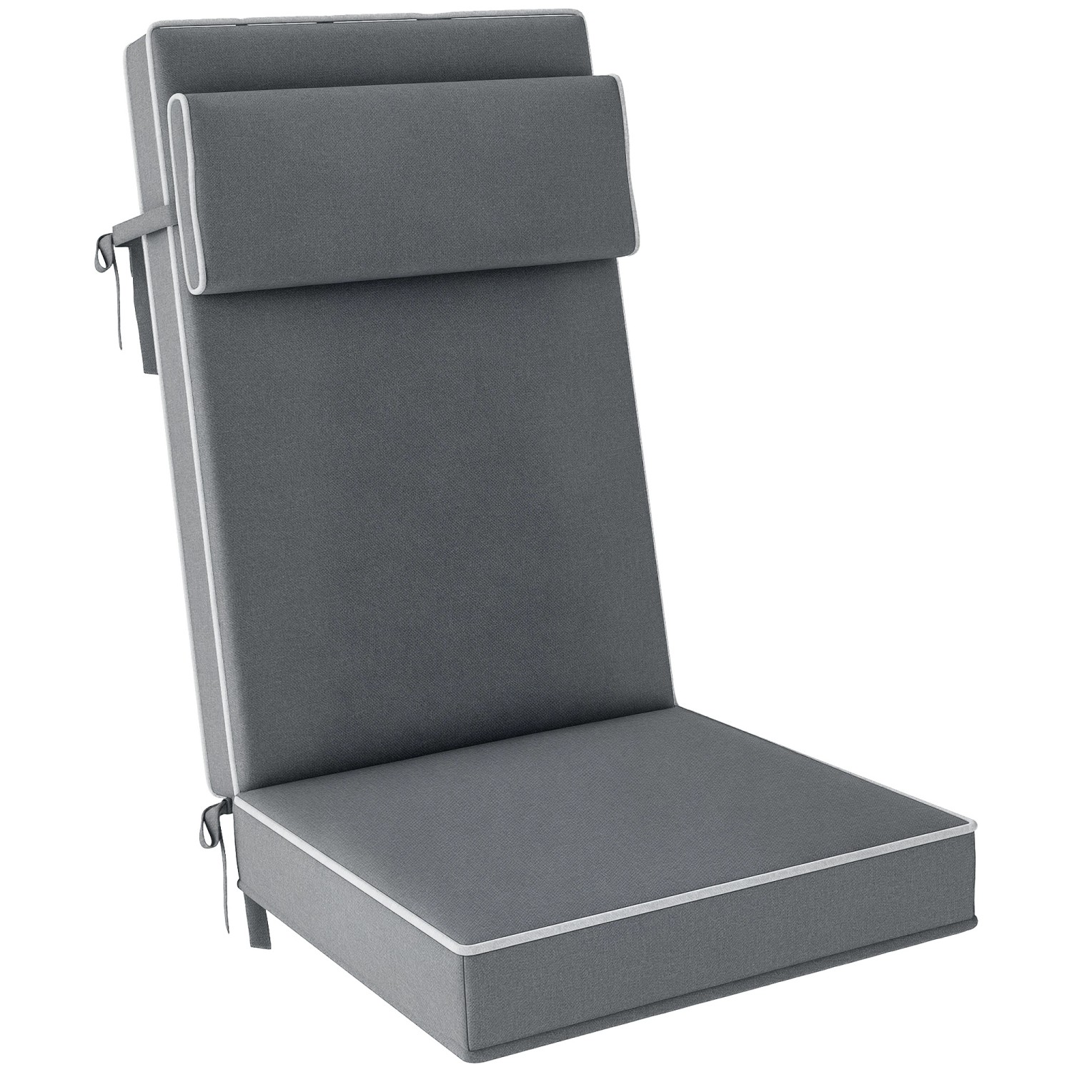 Outsunny Sitzkissen Polyester 120L x 47B x 9 5H cm Dunkelgrau günstig online kaufen