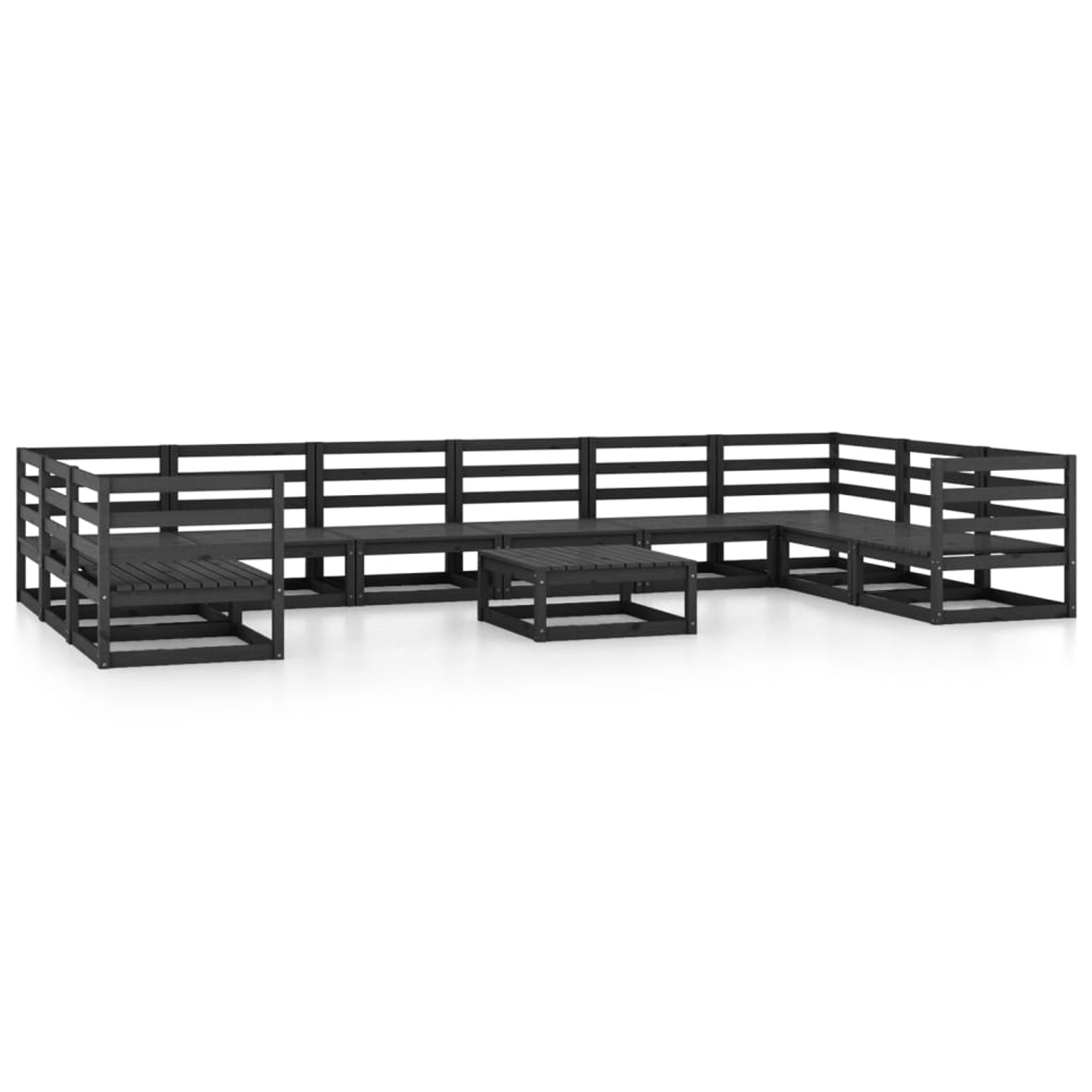 vidaXL 11-tlg Garten-Lounge-Set Massivholz Kiefer Modell 24 günstig online kaufen