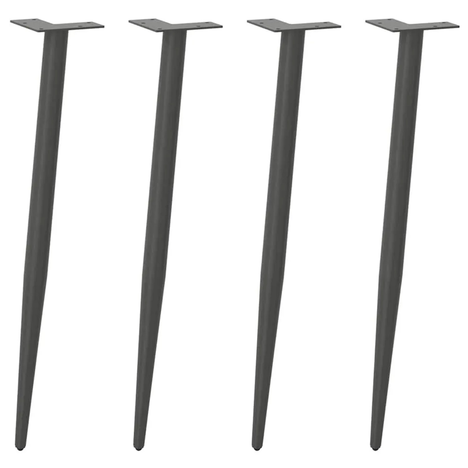 vidaXL Konsolentischbeine Konische Form 4 Stk Anthrazit 72-73 cm Stahl 4012 günstig online kaufen