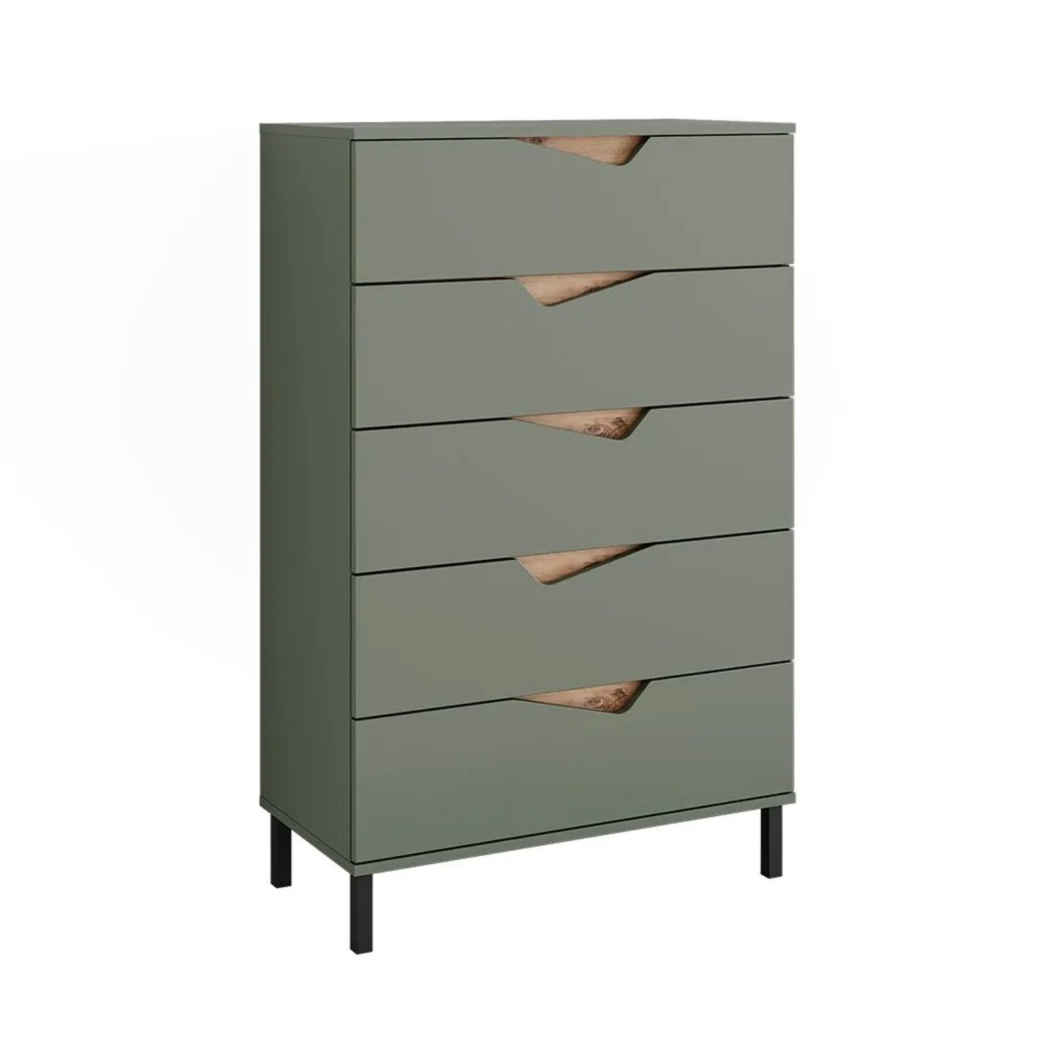 Vicco Kommode Marelle Grün Artisan 76 x 120 mit 5 Schubladen Art Nr 57848
