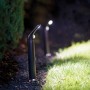 2er-Pack Mr. Beams LED-Wegeleuchten MB592 braun mit Bewegungsmelder im Garten.