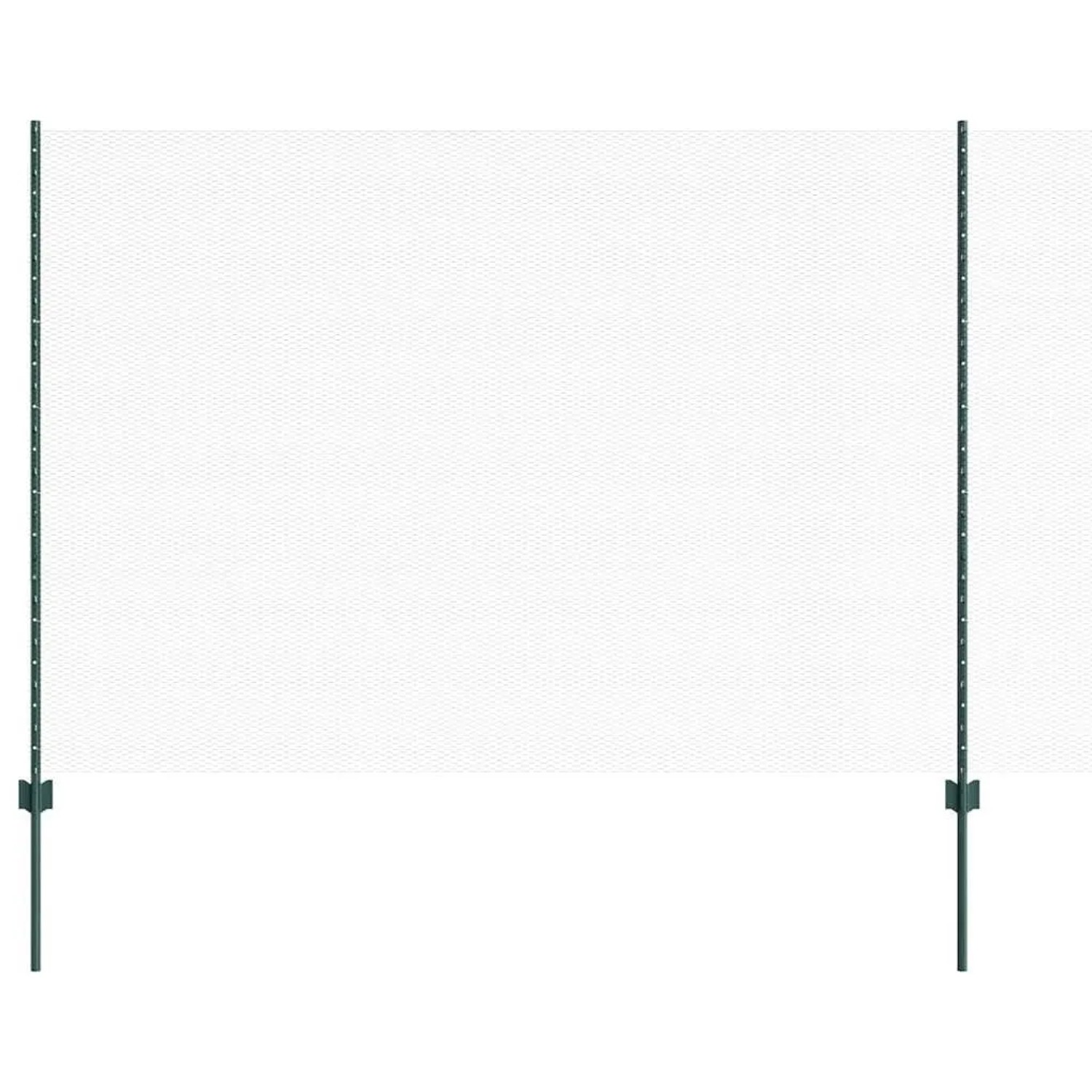 vidaXL Zaun mit Pfosten Grün 1,6 x 25 m Stahl und PVC 3336734 günstig online kaufen