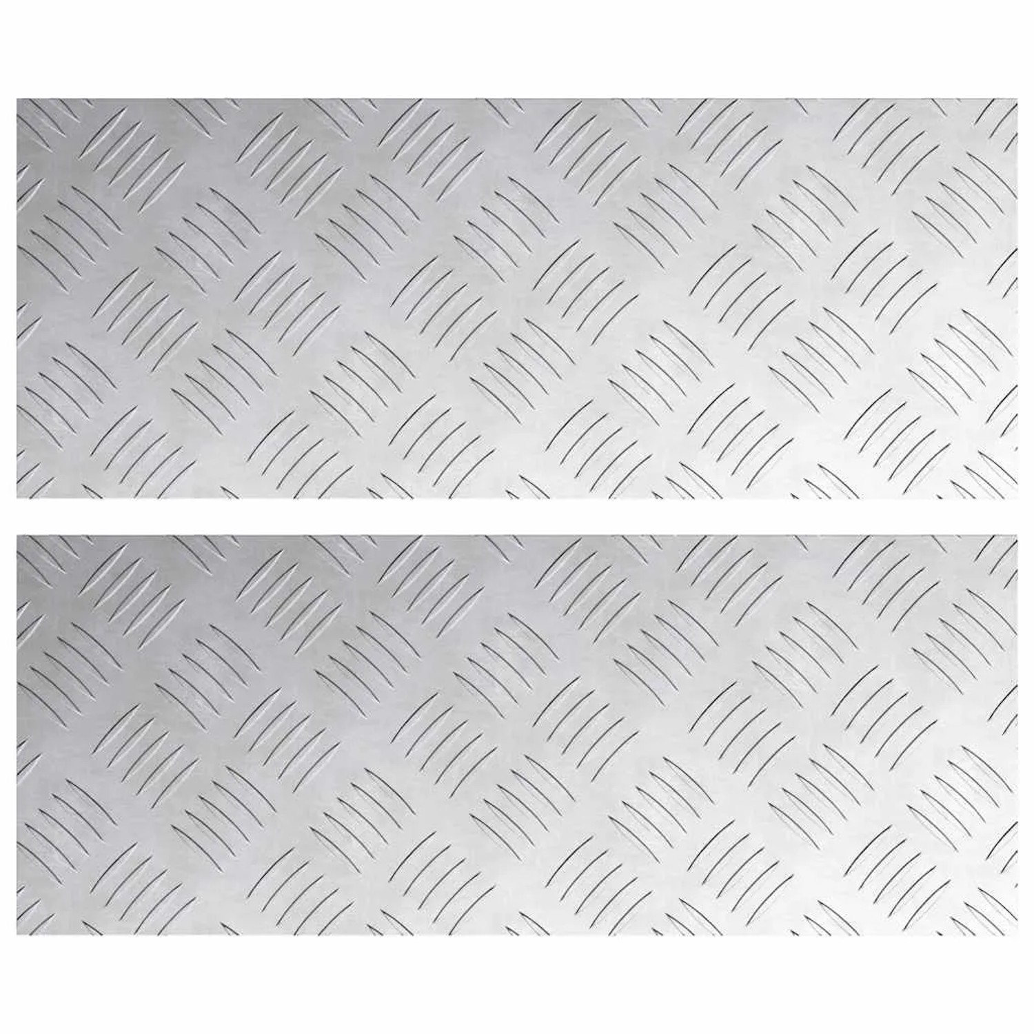 vidaXL Rautenscheiben 2 Stk Silber 50 x 20 cm Aluminium 4104249