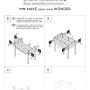 Aufbauanleitung für WONDERMAKE Design Hochbeet aus Kirschbaumholz, verschiedene Montageschritte.