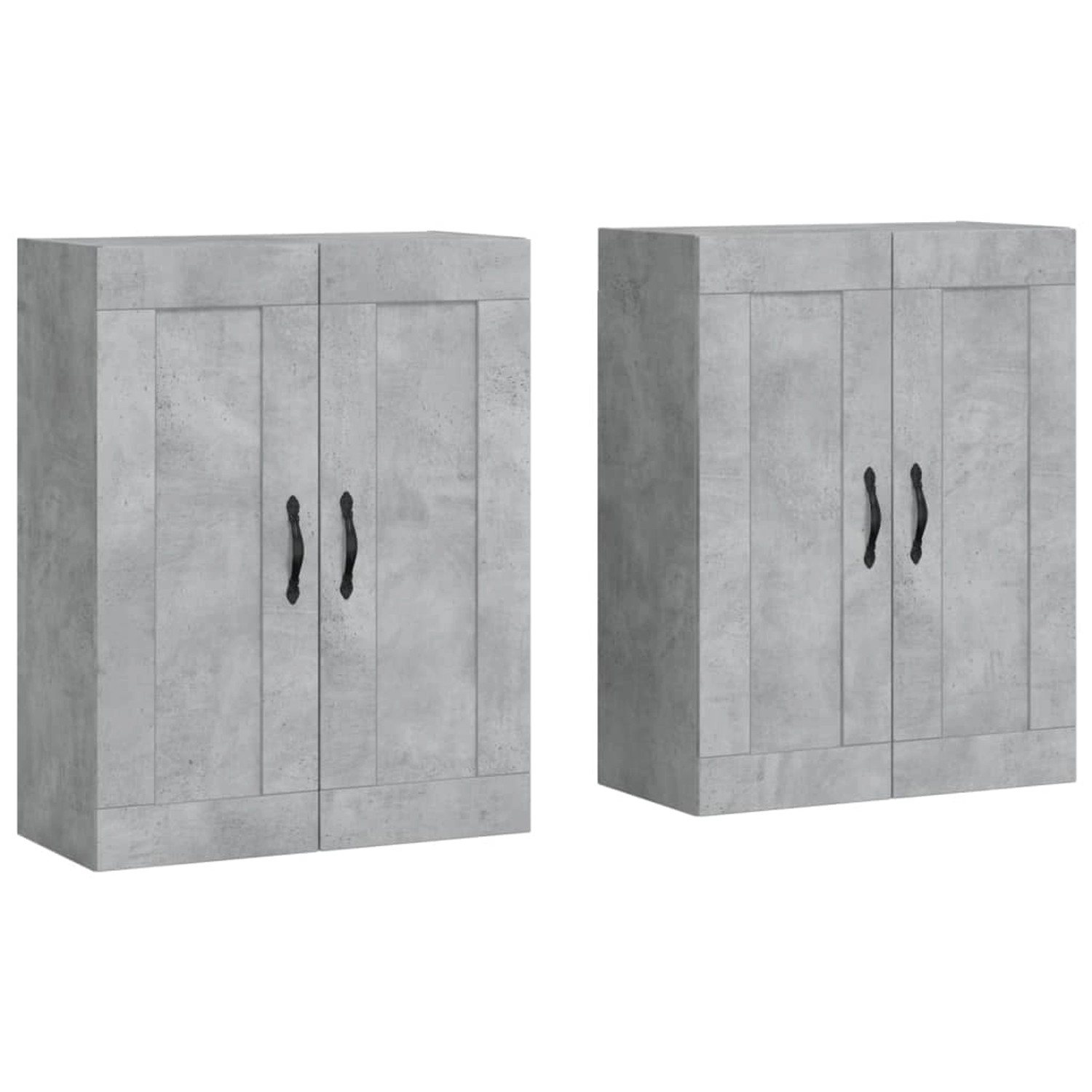 vidaXL Wandschränke 2 Stk Betongrau Holzwerkstoff 3198013 günstig online kaufen