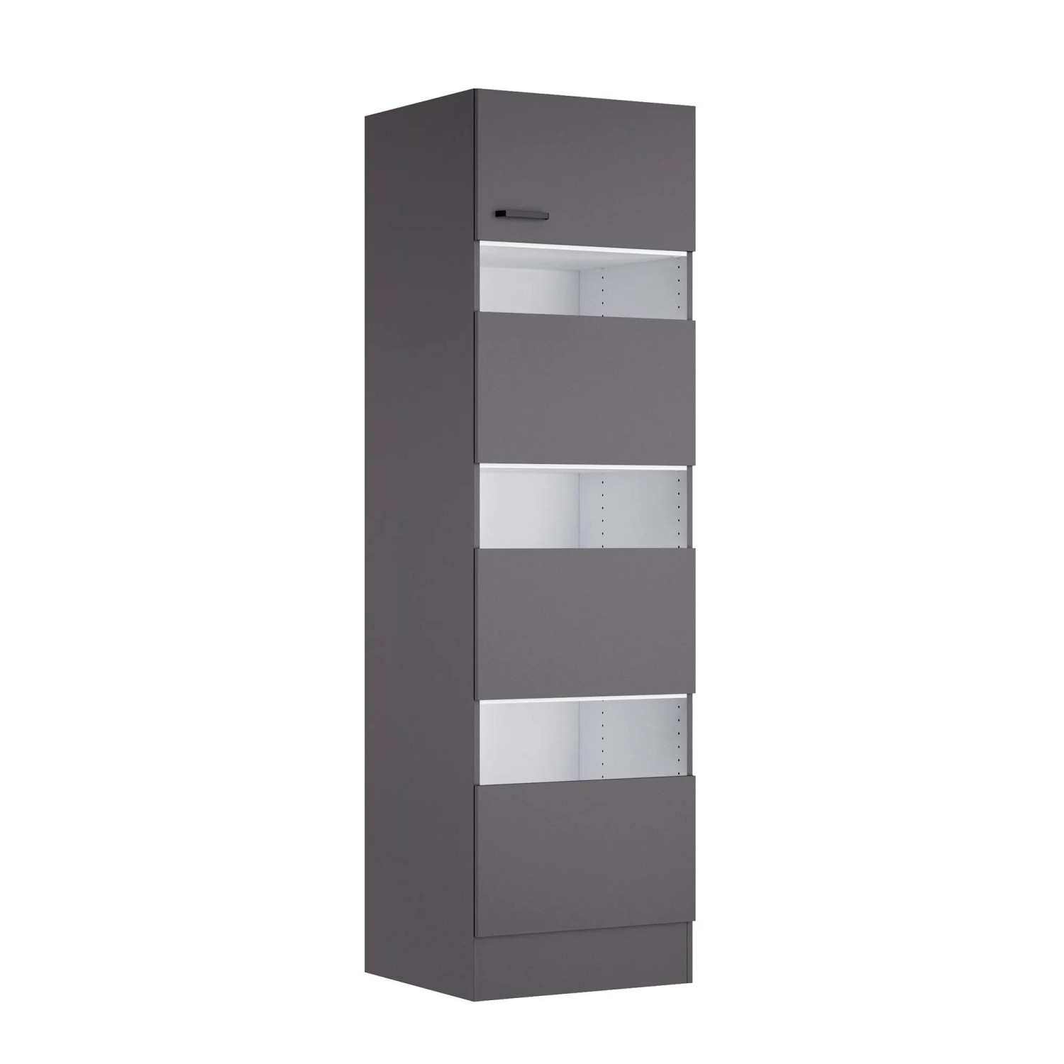 OPTIFIT Wäscheschrank Kiel420, 60x210 cm, Anthrazit Matt, für Hauswirtschaftsraum.