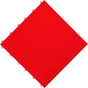 Rote Florco Kunststoff-Klickfliese floor, 40x40 cm, geeignet für Innenräume.