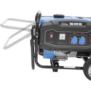 Güde Stromerzeuger GSE 3701 RS Benzin, 2-Takt-Motor, 230V Anschluss und Tragegriff.