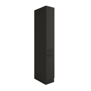 OPTIFIT Madrid420 Apothekerschrank, 30 cm, Anthrazit Matt mit schwarzen Griffen.