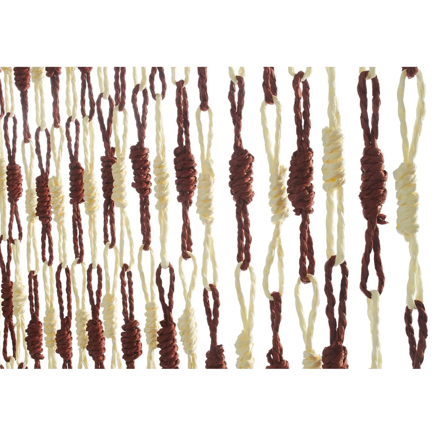 Kobolo Türvorhang KNOTS, Papier, beige-braun, 55 Stränge, 100x220 cm. Dekoartikel & Insektenschutz.
