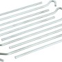 Zeltheringe, 10 Stück, verzinkt, 180 mm lang, mit Haken für Camping und Outdoor.