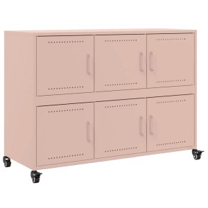 vidaXL Sideboard Rosa 100,5x39x72 cm Stahl 846741