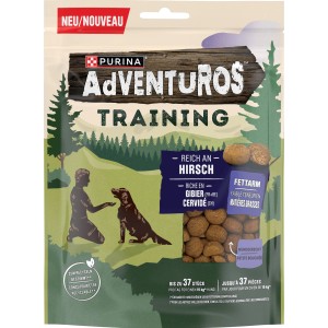 Purina AdVENTuROS Hundeleckerli Training Hirsch, 115g Beutel. Belohnungssnack für Hunde.