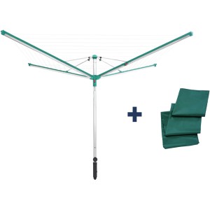 Leifheit Wäscheschirm Linomatic 600 Deluxe Cover mit Schutzhülle. Wäschespinne mit Leineneinzug.