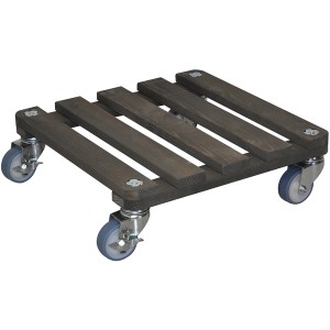 Wagner Kübelroller GH7090, 40x40 cm, Anthrazit, aus FSC®-Holz mit Rollen für den Innen- und Außenbereich.