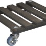Wagner Kübelroller GH7090, 40x40 cm, Anthrazit, aus FSC®-Holz mit Rollen für den Innen- und Außenbereich.