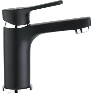 baliv Waschtischarmatur WT-5760, Schwarz Matt mit Pop-Up Ventil.
