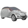 Graue & silberne Autoabdeckung für SUV (XL) als Frostschutz und Hagelschutz.