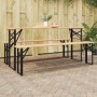 vidaXL Bier Tischbein 2 Stk Schwarz 39 x 3 x 75 cm 42001776_2